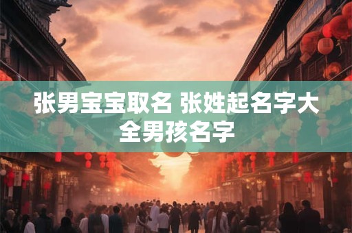 张男宝宝取名 张姓起名字大全男孩名字 张男宝宝取名 张姓起名字大全男孩名字