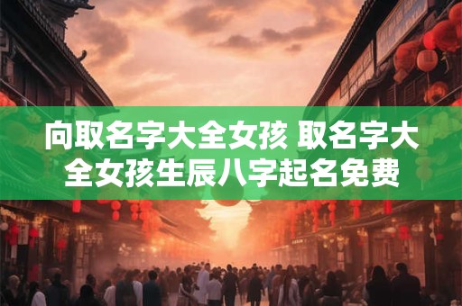 向取名字大全女孩 取名字大全女孩生辰八字起名免费