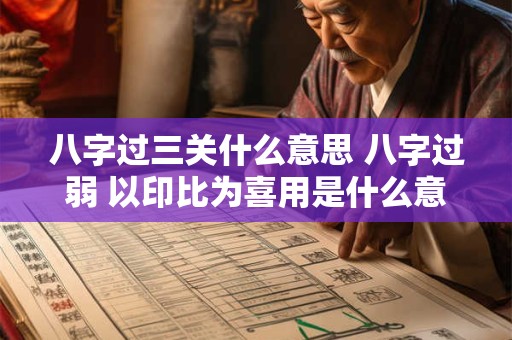 八字过三关什么意思 八字过弱 以印比为喜用是什么意思