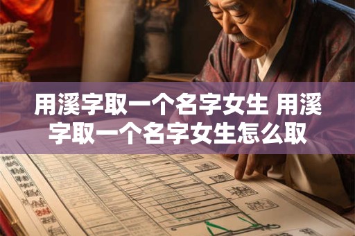用溪字取一个名字女生 用溪字取一个名字女生怎么取