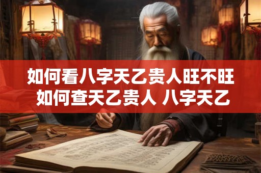 如何看八字天乙贵人旺不旺 如何查天乙贵人 八字天乙贵人能起什么作用