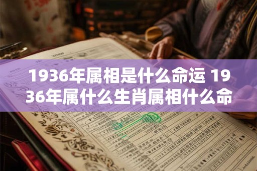 1936年属相是什么命运 1936年属什么生肖属相什么命