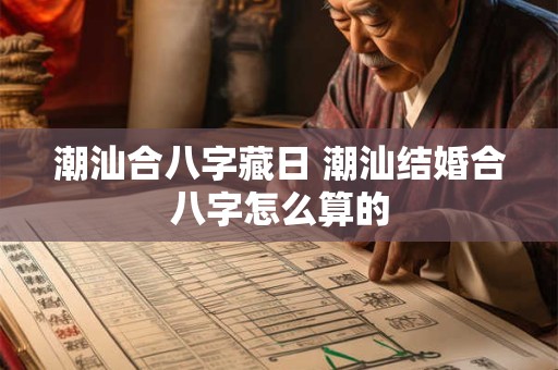 潮汕合八字藏日 潮汕结婚合八字怎么算的