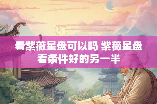 看紫薇星盘可以吗 紫薇星盘看条件好的另一半