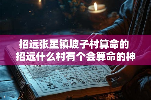 招远张星镇坡子村算命的 招远什么村有个会算命的神婆