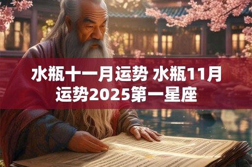 水瓶十一月运势 水瓶11月运势2025第一星座