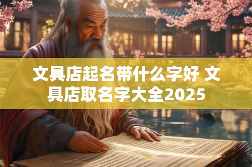 文具店起名带什么字好 文具店取名字大全2025
