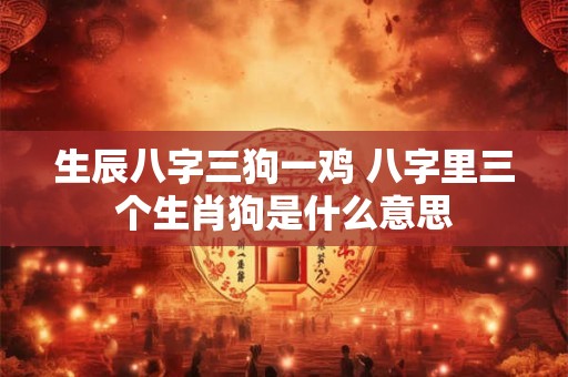 生辰八字三狗一鸡 八字里三个生肖狗是什么意思