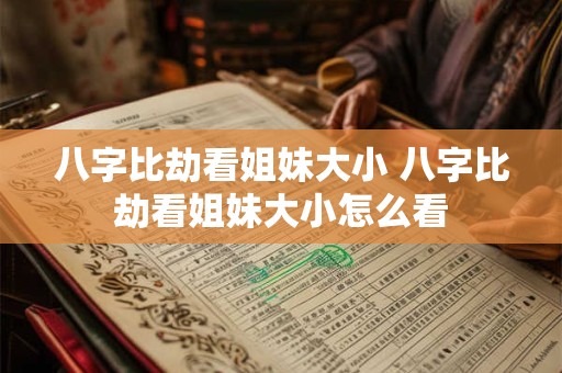 八字比劫看姐妹大小 八字比劫看姐妹大小怎么看