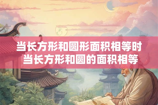 当长方形和圆形面积相等时 当长方形和圆的面积相等时它们的周长也相等吗 当长方形和圆形面积相等时 当长方形和圆的面积相等时它们的周长也相等吗