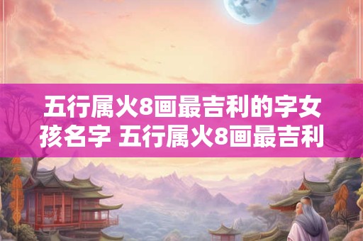 五行属火8画最吉利的字女孩名字 五行属火8画最吉利的字女孩名字是什么