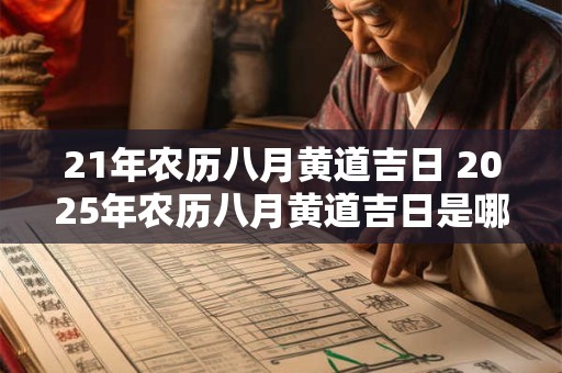 21年农历八月黄道吉日 2025年农历八月黄道吉日是哪天