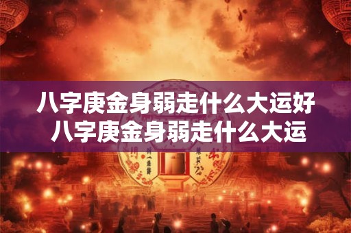八字庚金身弱走什么大运好 八字庚金身弱走什么大运好一点