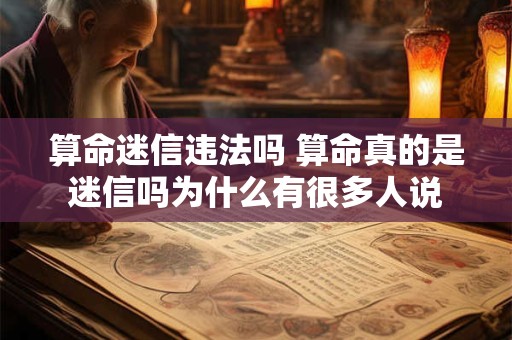 算命迷信违法吗 算命真的是迷信吗为什么有很多人说
