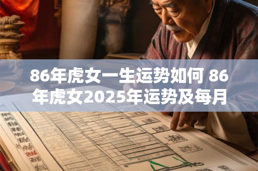 86年虎女一生运势如何 86年虎女2025年运势及每月的运程