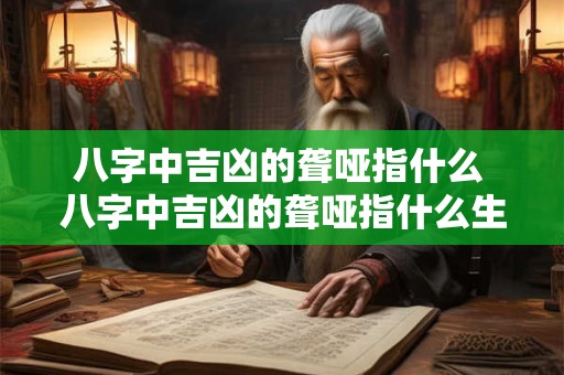 八字中吉凶的聋哑指什么 八字中吉凶的聋哑指什么生肖