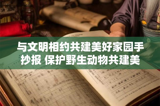 与文明相约共建美好家园手抄报 保护野生动物共建美好家园手抄报模板