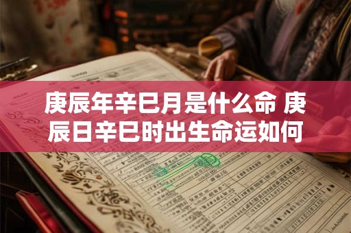 庚辰年辛巳月是什么命 庚辰日辛巳时出生命运如何