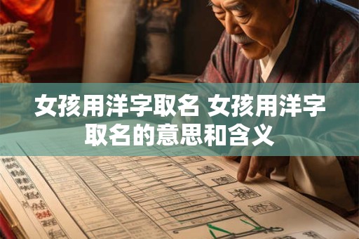 女孩用洋字取名 女孩用洋字取名的意思和含义