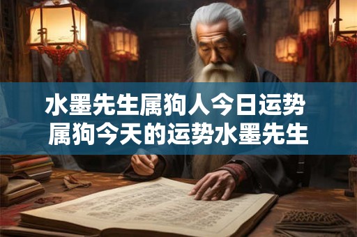 水墨先生属狗人今日运势 属狗今天的运势水墨先生