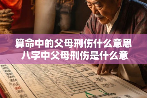 算命中的父母刑伤什么意思 八字中父母刑伤是什么意思