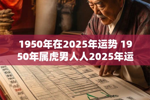 1950年在2025年运势 1950年属虎男人人2025年运势