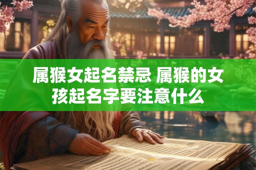 属猴女起名禁忌 属猴的女孩起名字要注意什么