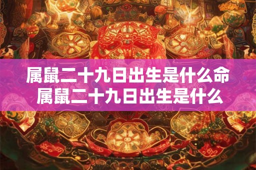 属鼠二十九日出生是什么命 属鼠二十九日出生是什么命运