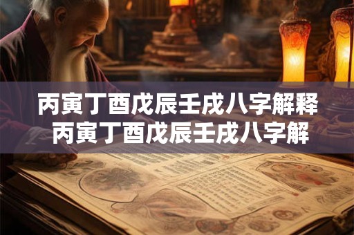 丙寅丁酉戊辰壬戌八字解释 丙寅丁酉戊辰壬戌八字解释大全