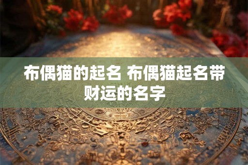 布偶猫的起名 布偶猫起名带财运的名字