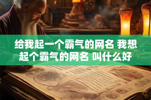 给我起一个霸气的网名 我想起个霸气的网名 叫什么好呢
