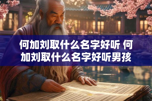 何加刘取什么名字好听 何加刘取什么名字好听男孩