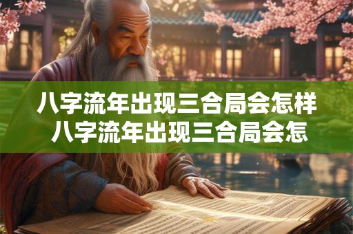 八字流年出现三合局会怎样 八字流年出现三合局会怎样呢