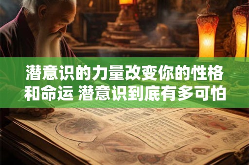 潜意识的力量改变你的性格和命运 潜意识到底有多可怕 为什么说它可以改变我们的人生