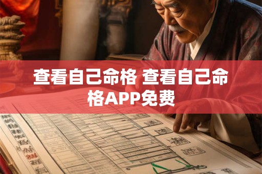 查看自己命格 查看自己命格APP免费