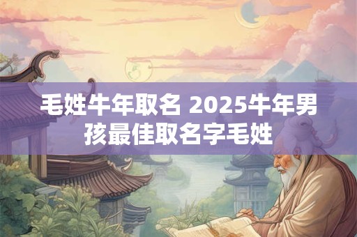 毛姓牛年取名 2025牛年男孩最佳取名字毛姓