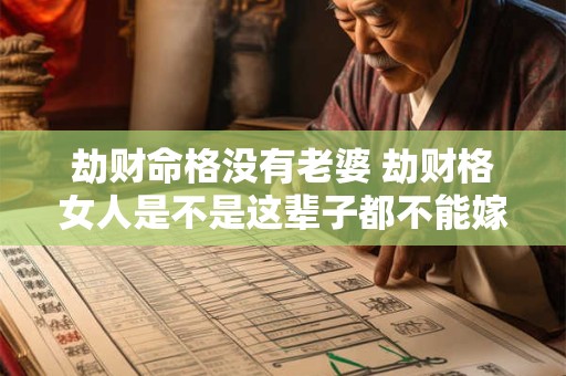 劫财命格没有老婆 劫财格女人是不是这辈子都不能嫁给好男人