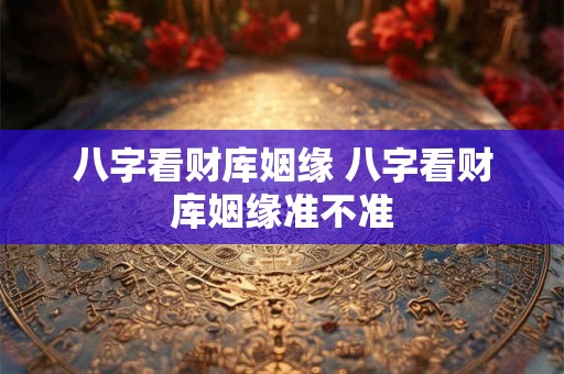 八字看财库姻缘 八字看财库姻缘准不准