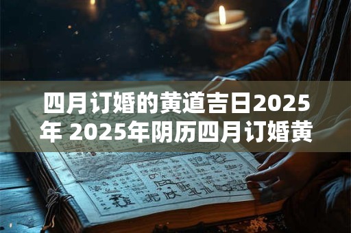 四月订婚的黄道吉日2025年 2025年阴历四月订婚黄道吉日查询