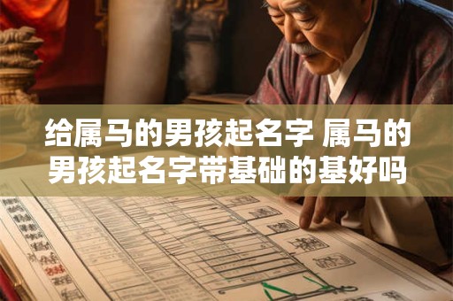 给属马的男孩起名字 属马的男孩起名字带基础的基好吗