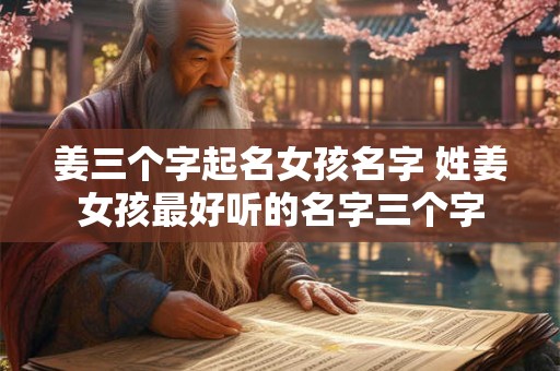 详细阅读:姜三个字起名女孩名字 姓姜女孩最好听的名字三个字 姜三个字起名女孩名字 姓姜女孩最好听的名字三个字