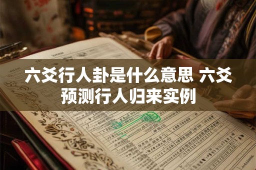 六爻行人卦是什么意思 六爻预测行人归来实例