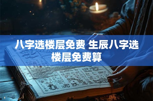 八字选楼层免费 生辰八字选楼层免费算