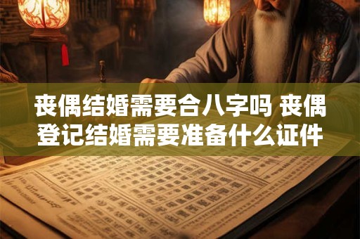 丧偶结婚需要合八字吗 丧偶登记结婚需要准备什么证件