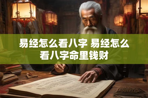 易经怎么看八字 易经怎么看八字命里钱财