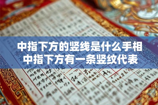 中指下方的竖线是什么手相 中指下方有一条竖纹代表什么意思