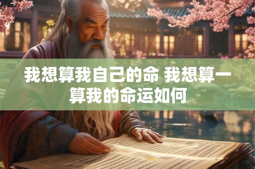 我想算我自己的命 我想算一算我的命运如何