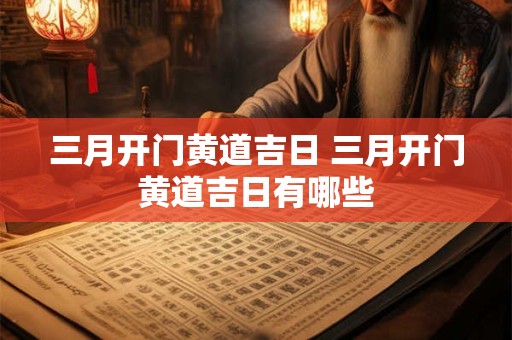 三月开门黄道吉日 三月开门黄道吉日有哪些