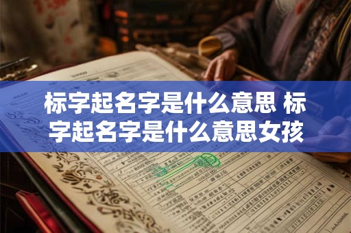 标字起名字是什么意思 标字起名字是什么意思女孩