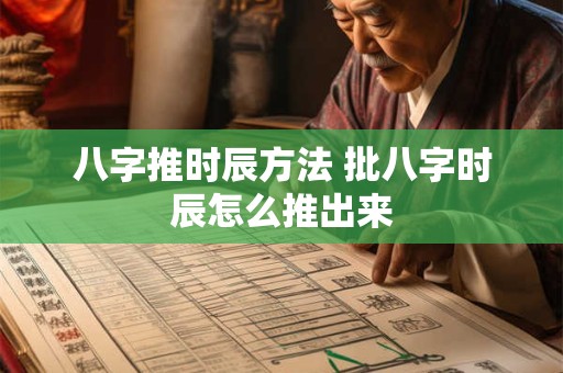 八字推时辰方法 批八字时辰怎么推出来